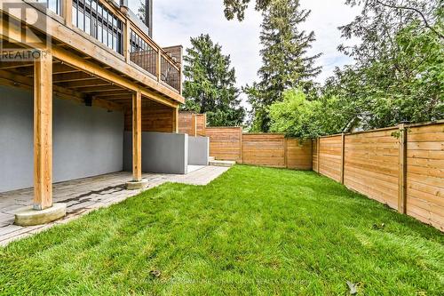 Freshly sodded private fenced backyard - 96 Squires Avenue, Toronto, ON 