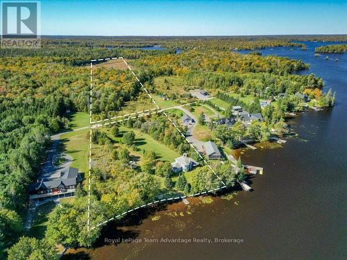Aerial with Approximate Lot Line - 25 Cole Point Trail, Mckellar, ON 