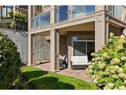 2 entrances to the large corner patio. - 