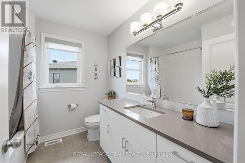 3pc family bathroom with stone counters - 715 Maverick Crescent, Ottawa, ON 