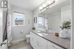 3pc family bathroom with stone counters - 