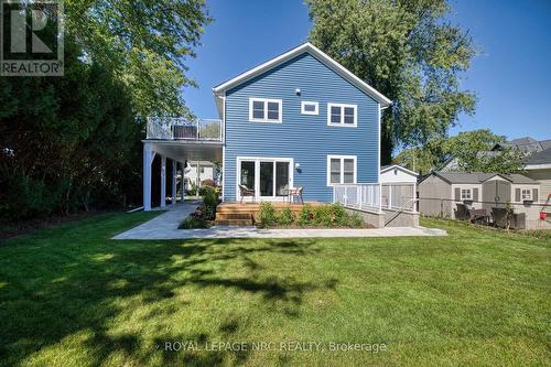 Interlock walkway and wooden deck. - 3 Peel Street, St. Catharines (Port Dalhousie), ON 
