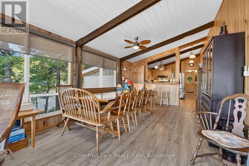 Dining Room & Wall of Windows Overlooking the Lake - 1048 Nora Lane, Gravenhurst (Ryde), ON 