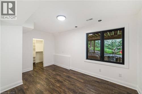 Bedroom at grade can be used as an office or workout area - 515 Hamilton Drive, Ancaster, ON 
