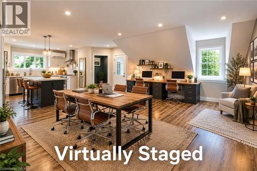 Virtually staged photo - reconfigure guest quarters to home office - 515 Hamilton Drive, Ancaster, ON 