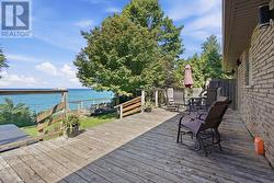 Deck overlooking lake - 