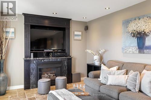 Family Room with gas fireplace - 965 Ridge Valley Drive, Oshawa, ON 