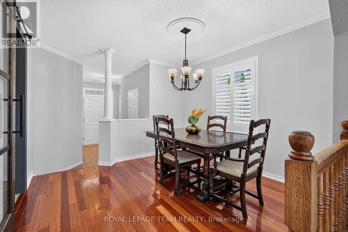 DINING ROOM WITH CUSTOM SHUTTERS - 2136 Bergamot Circle, Ottawa, ON 