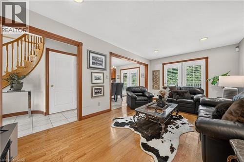 Hardwood flooring throughout the living area - 52 Archwood Crescent, Cambridge, ON 