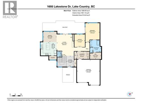 Floor Plan - upper level - 1666 Lakestone Drive, Lake Country, BC 