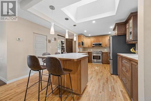 The Updated Kitchen is Highlighted by a Skylight - 46 Germorda Drive, Oakville, ON 