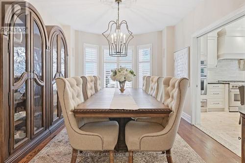 Elegant Dining Room Offering California Shutters - 340 Oakridge Court, Oakville, ON 