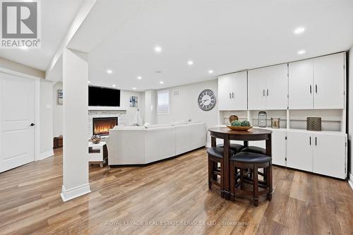 Large Recreation Room with an Electric Fireplace - 340 Oakridge Court, Oakville, ON 