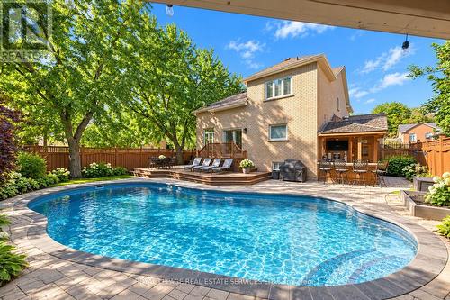 Resort-Style Backyard w/Inground Saltwater Pool - 340 Oakridge Court, Oakville, ON 