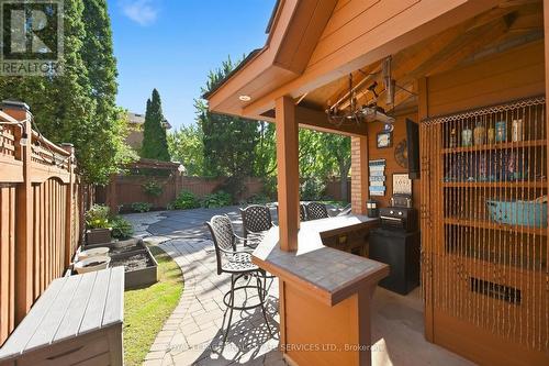 The Covered Bar Area is Perfect for Entertaining - 340 Oakridge Court, Oakville, ON 