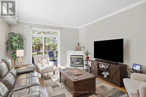 Gas fireplace. - 10G - 25 Rivermill Boulevard, Kawartha Lakes (Lindsay), ON 