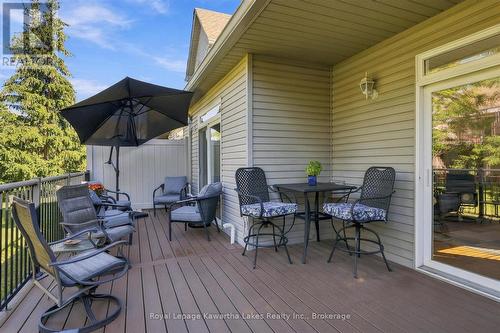 Upgraded and extended composite deck. - 10G - 25 Rivermill Boulevard, Kawartha Lakes (Lindsay), ON 