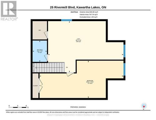 Second floor floor plan. - 10G - 25 Rivermill Boulevard, Kawartha Lakes (Lindsay), ON 