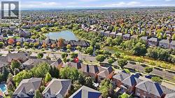 Aerial perspective showcasing a residential area with varied housing styles - 
