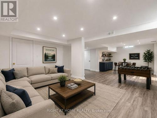 basement rec room virtually staged - 5817 Whitehorn Avenue, Mississauga, ON 