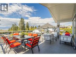 Huge, partially covered lake view deck - 