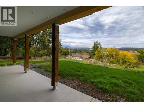 Freshly poured concrete patio.... - 3764 Creamery Road, Armstrong, BC 