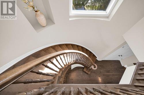 Beautiful curved wood staircase - 170 Flamborough Way, Ottawa, ON 
