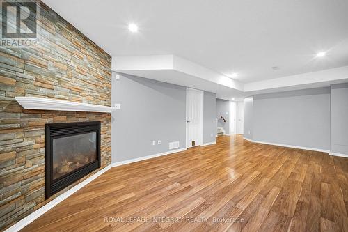 Finished basement with gas fireplace - 170 Flamborough Way, Ottawa, ON 