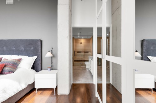 Chambre à coucher principale - 1803-888 Rue Wellington, Montréal (Ville-Marie), QC 