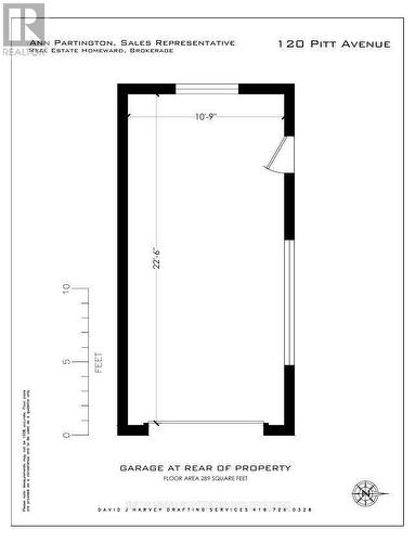 Garage Measurements - 120 Pitt Avenue, Toronto, ON 