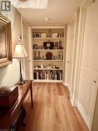 Built-in shelving unit providing storage and display space - 