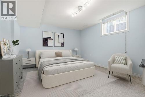 Bedroom 5 in Basement - Virtually enhanced. - 2381 Grand Oak Trail, Oakville, ON 