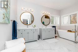 Dual Sink, Tub, Walk in Shower - 