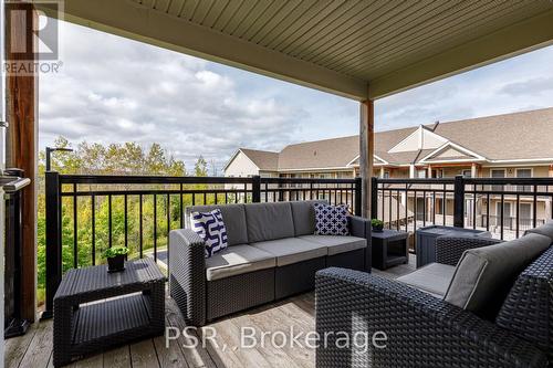 Main Balcony West View to Mountain - 308 - 4 Anchorage Crescent, Collingwood, ON 