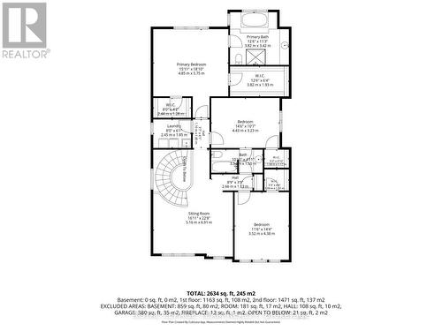 Second Level Floor Plan - 32 Escallonia Court, Ottawa, ON 