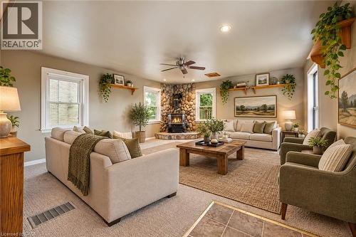 Virtually Staged - Living Room - 1126 Queen'S Bush Road, Wellesley, ON 