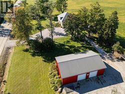 Aerial view of house and shop - 