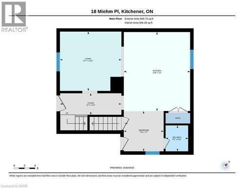 Main Floor plan - 18 Miehm Place, Kitchener, ON 