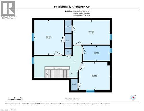 Second Floor plan - 18 Miehm Place, Kitchener, ON 