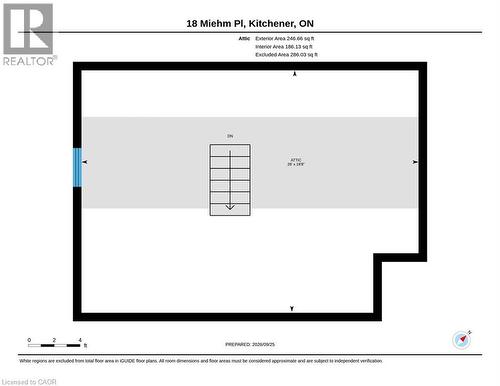 Attic Floor plan - 18 Miehm Place, Kitchener, ON 