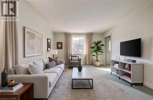 virtual staging-living room - 174 Bridgeport Road E, Waterloo, ON 