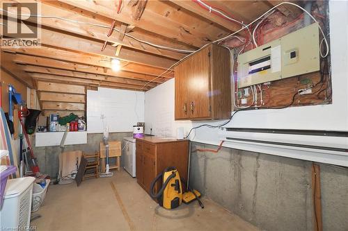 Basement level laundry and utility room - 219 Foxhunt Road, Waterloo, ON 