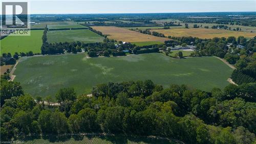 Expansive agricultural fields surrounded by mature trees - 264 Old Highway 24, Waterford, ON 
