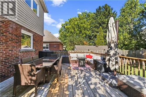 Expansive outdoor wood deck with a perimeter railing - 58 Uplands Avenue, Hamilton, ON 