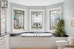 Removable stained glass inserts. - 