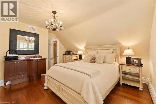 Two double closets, vanity with sink. Hardwood flooring, freshly painted. California shutters - 3040 First Street, Burlington, ON 