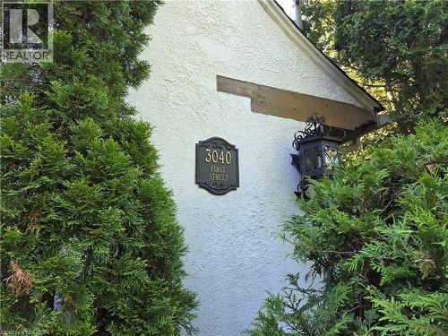 Custom address plaque, exposed beams. - 3040 First Street, Burlington, ON 