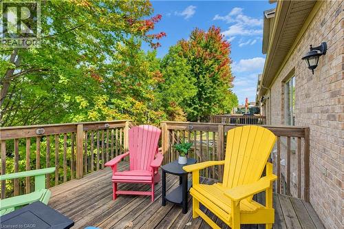 Upper deck with treed privacy. - 222 Chestnut Hill Crescent, Kitchener, ON 
