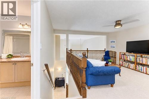 Loft/upper Family room with oak railings. - 222 Chestnut Hill Crescent, Kitchener, ON 