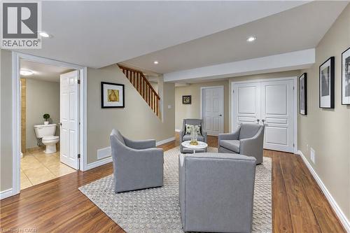 Basement Recreation room with double closet - 222 Chestnut Hill Crescent, Kitchener, ON 